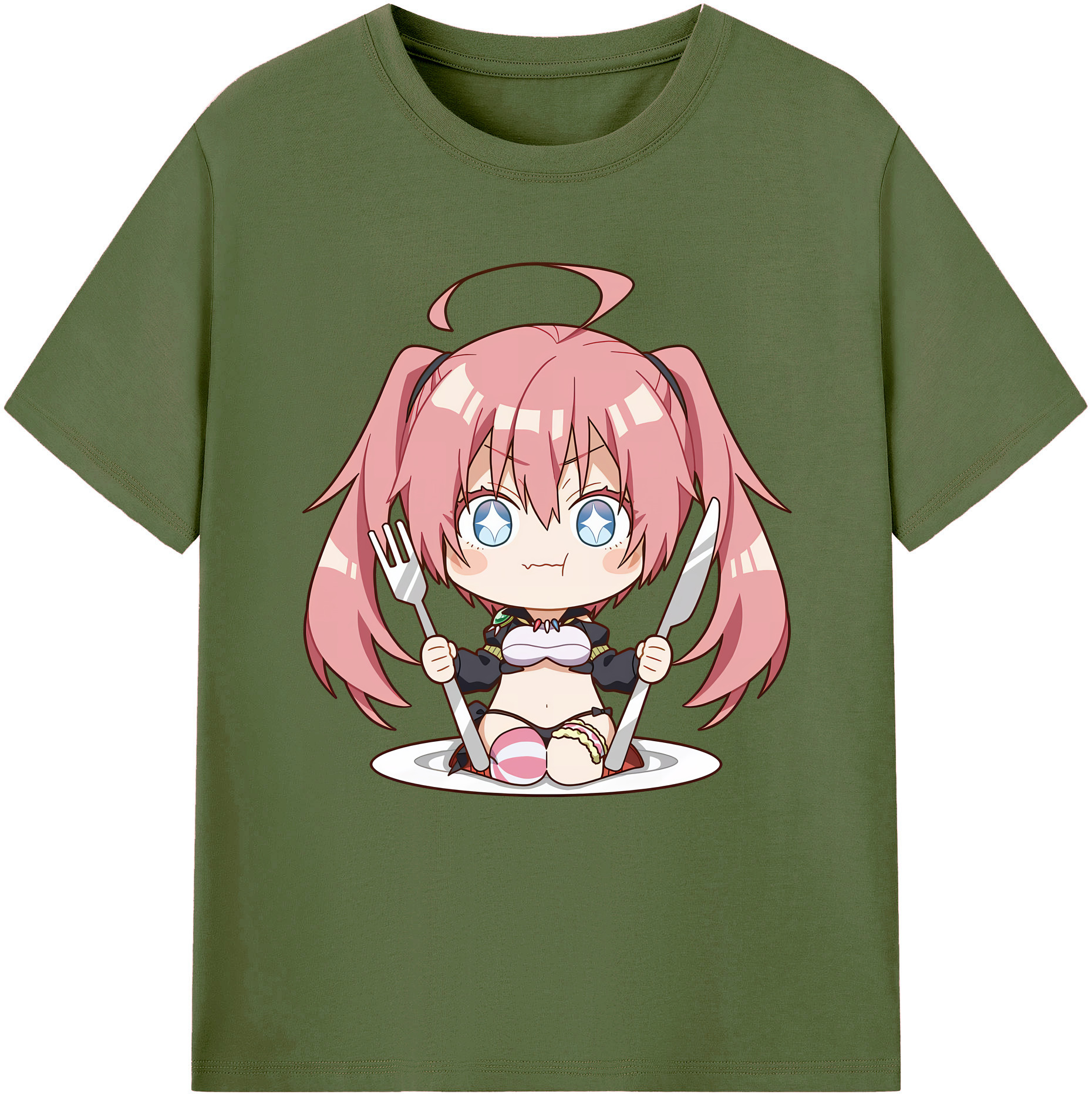 （画像用） 転スラ Regarding Reincarnated to Slime 綿100％半袖Tシャツ（フロントプリント）